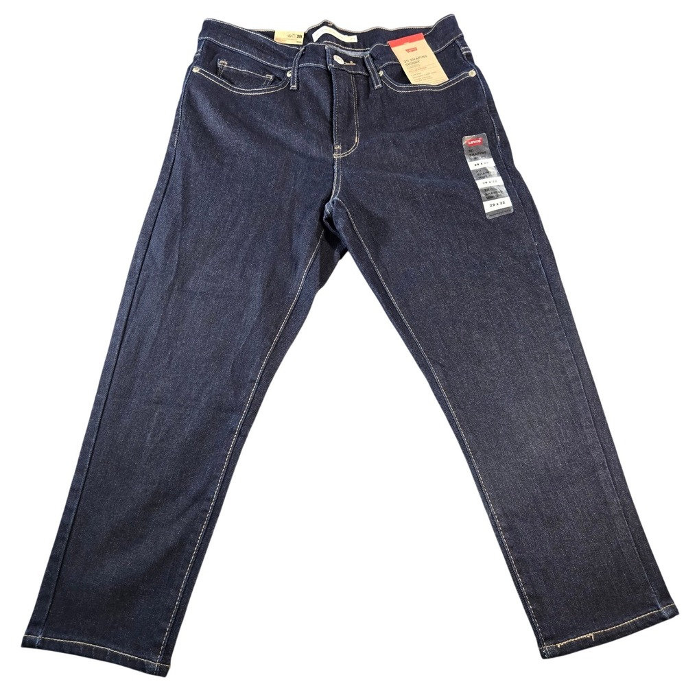 Levi's 311 Shaping Skinny Capri Jeans Women's 29 Dark Wash Indigo Mid Rise Denim